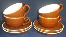 Lade das Bild in den Galerie-Viewer, 4er Set MOCCAGEDECKE - Keramik / Steingut, Weißer Rand Einfärbiges Dekor
