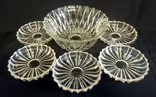 Lade das Bild in den Galerie-Viewer, 5er Set SALATSCHALEN - Hartglas, Geometrisch Ovales Linien Abstrakt Dekor
