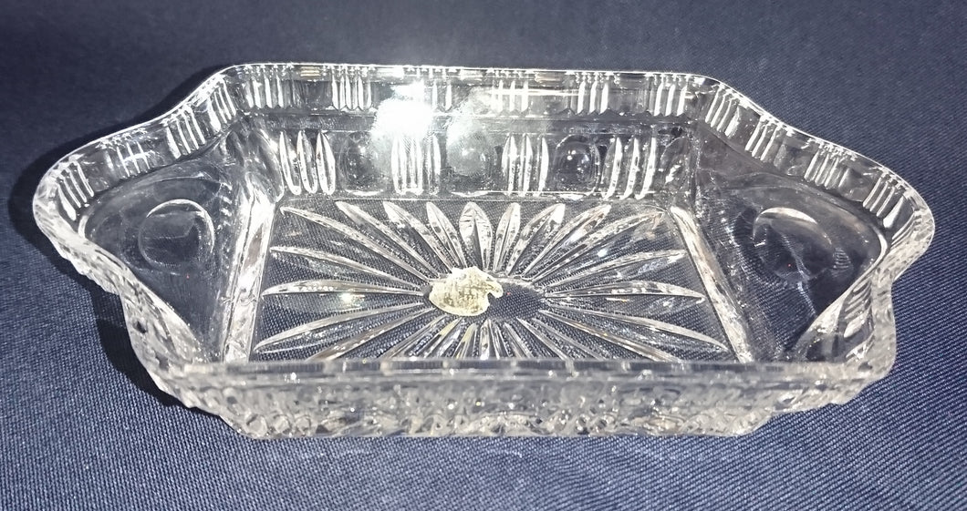 ABLAGESCHÄLCHEN - Kristallglas, Linien Abstrakt Relief Dekor