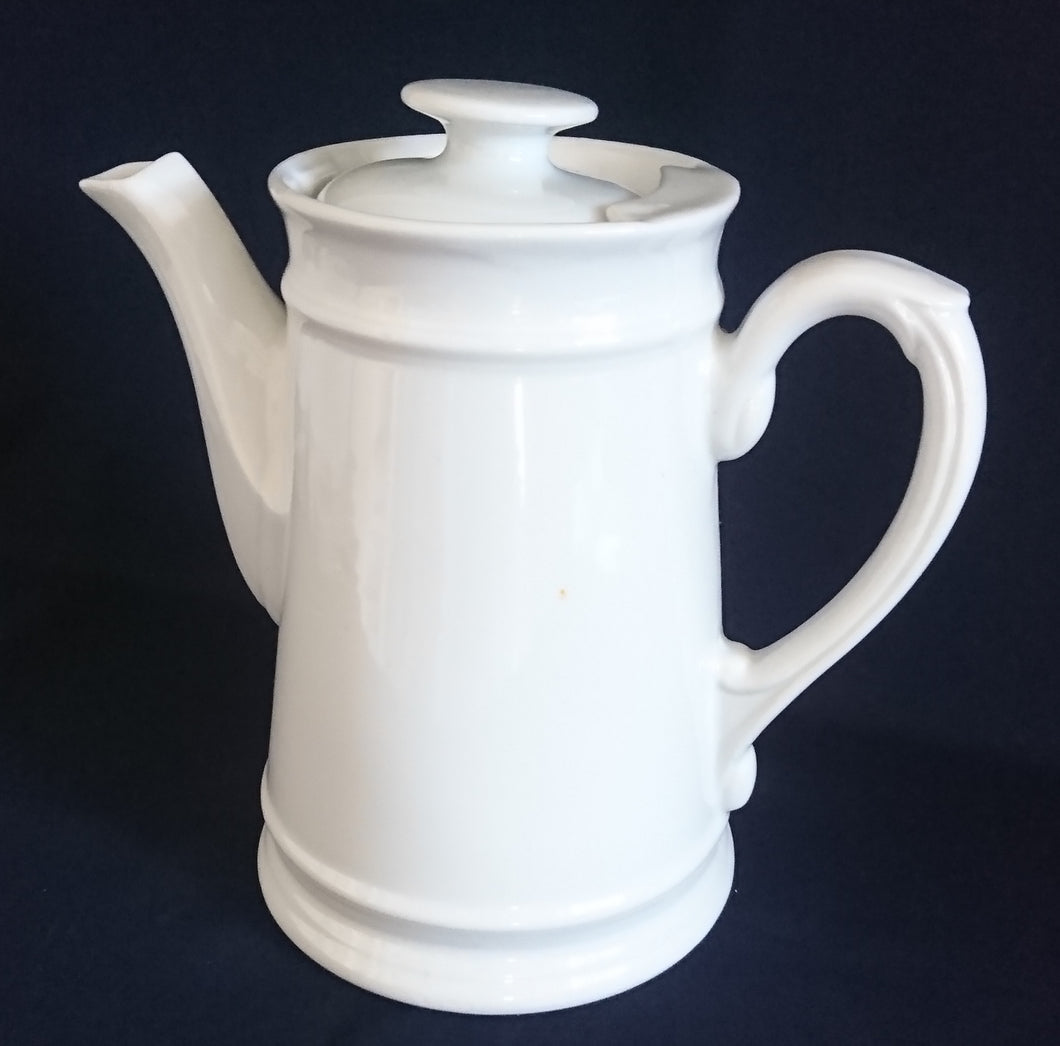 KAFFEEKANNE MIT DECKEL - Porzellan, Klassisch Einfärbiges Relief Dekor