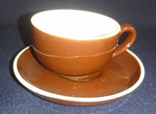 Lade das Bild in den Galerie-Viewer, 2er Set MOCCA~ KAFFEETASSEN - Keramik / Steingut, Weißer Rand Einfärbiges Dekor

