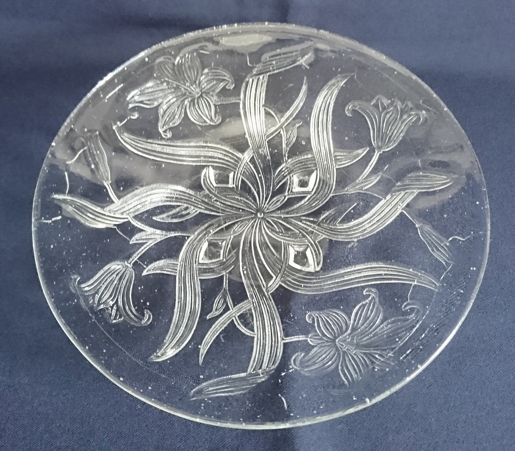 SCHALE - Hartglas, Blumen Blüten Pflanzen Dekor