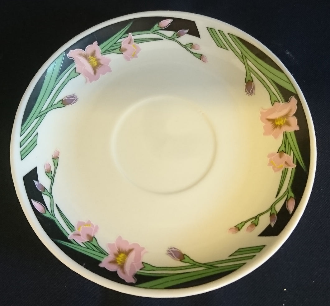 UNTERTASSE - Porzellan, Blumenblüten Pflanzen Motiv Dekor