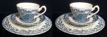 Lade das Bild in den Galerie-Viewer, 2er Set 3er KAFFEEGEDECKE &quot;Country Life&quot; - Keramik / Steingut (Fine Staffordshire Ware), Englisches Landleben Scenen Motiv Dekor, Hand graviert
