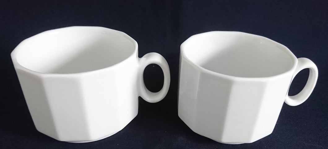 2er Set KAFFEETASSEN - Porzellan, Gastronomie Einfärbiges Klassisch Dekor