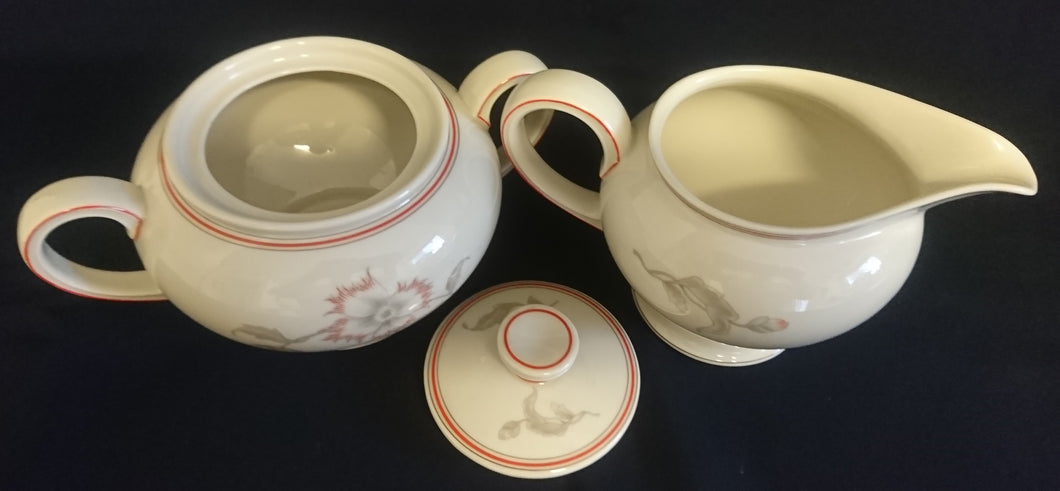 2er Set MILCHKÄNNCHEN & ZUCKERDOSE MIT DECKEL - 