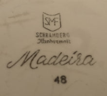 Lade das Bild in den Galerie-Viewer, 2er Set MILCHKÄNNCHEN &amp; ZUCKERDOSE OHNE DECKEL &quot;Madeira&quot; - Keramik / Steingut, Sonnenblumen Blüten Pflanzen Motiv Randdekor, Handbemalt
