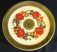 Lade das Bild in den Galerie-Viewer, 2er Set SPEISETELLER &quot;Tirol&quot; - Keramik / Steingut, Rosen Motiv Dekor, Handbemalt
