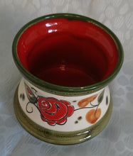 Lade das Bild in den Galerie-Viewer, ZUCKERDOSE OHNE DECKEL &quot;Tirol&quot; - Keramik / Steingut, Rosen Motiv Dekor, Handbemalt
