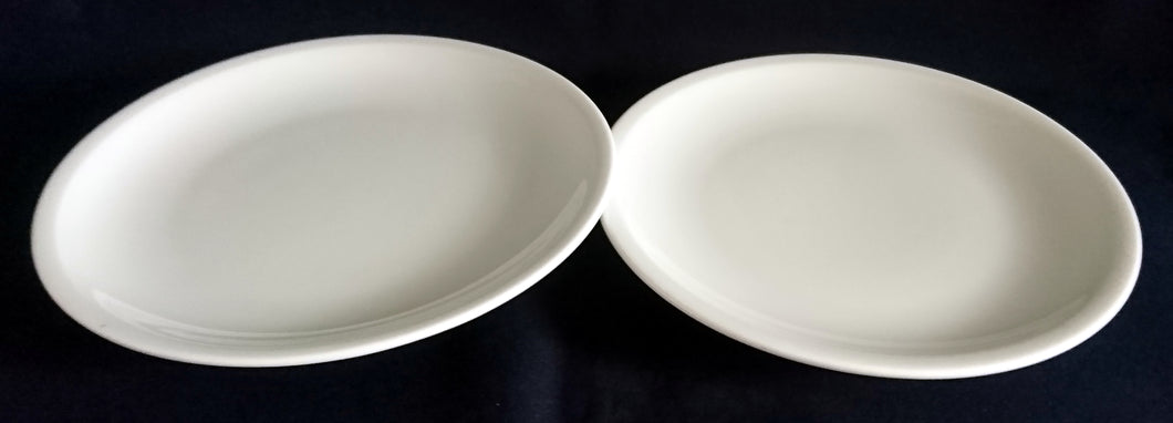 2er Set DESSERTTELLER - Porzellan, Einfärbiges Klassisch Dekor