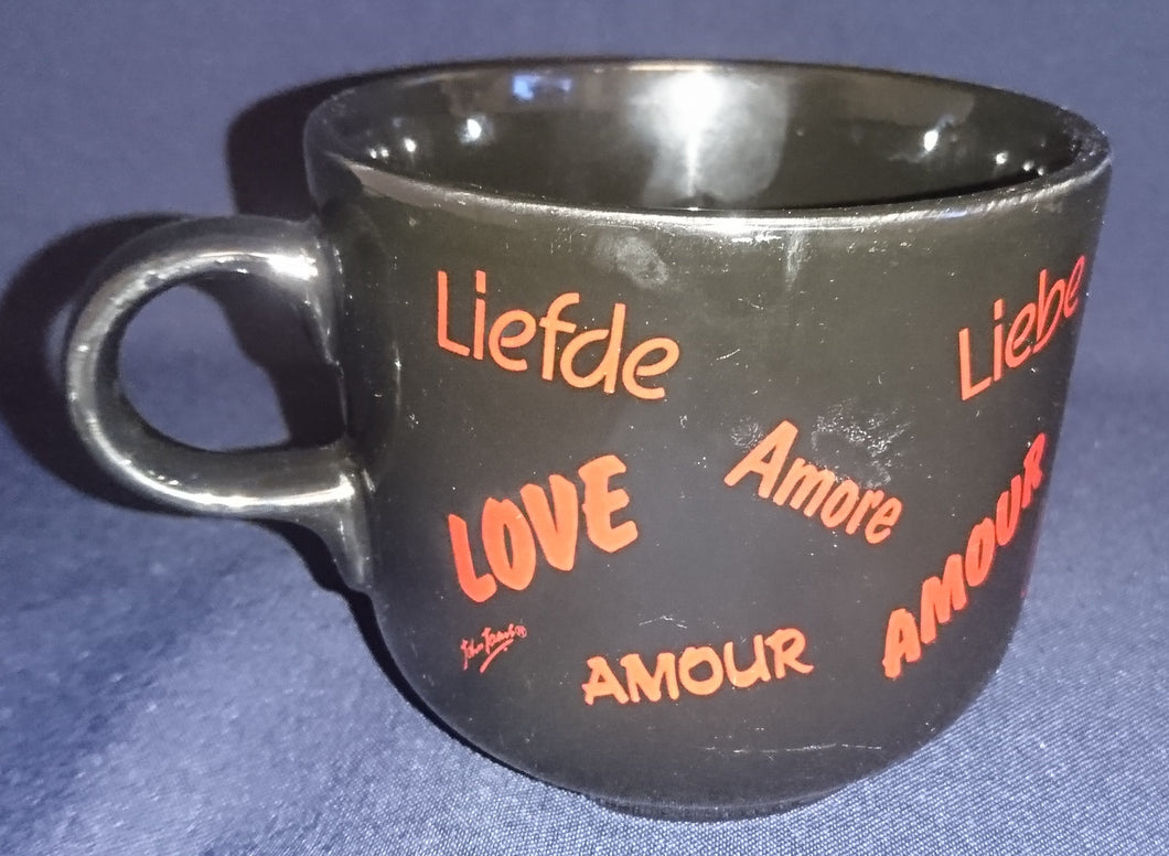 KAFFEEPOTT - Keramik / Steingut, Liebes Armor Schriftzug Dekor
