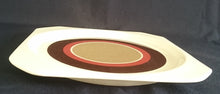 Lade das Bild in den Galerie-Viewer, DESSERTTELLER &quot;Avantgarde&quot; - Keramik / Steingut, Modernes Kreise Streifen Dekor, Mittig Braun
