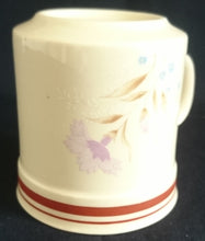 Lade das Bild in den Galerie-Viewer, 2er Set KAFFEETASSEN - Keramik / Steingut, Blumenblüten Pflanzen Flora Linien Rand Motiv Dekor

