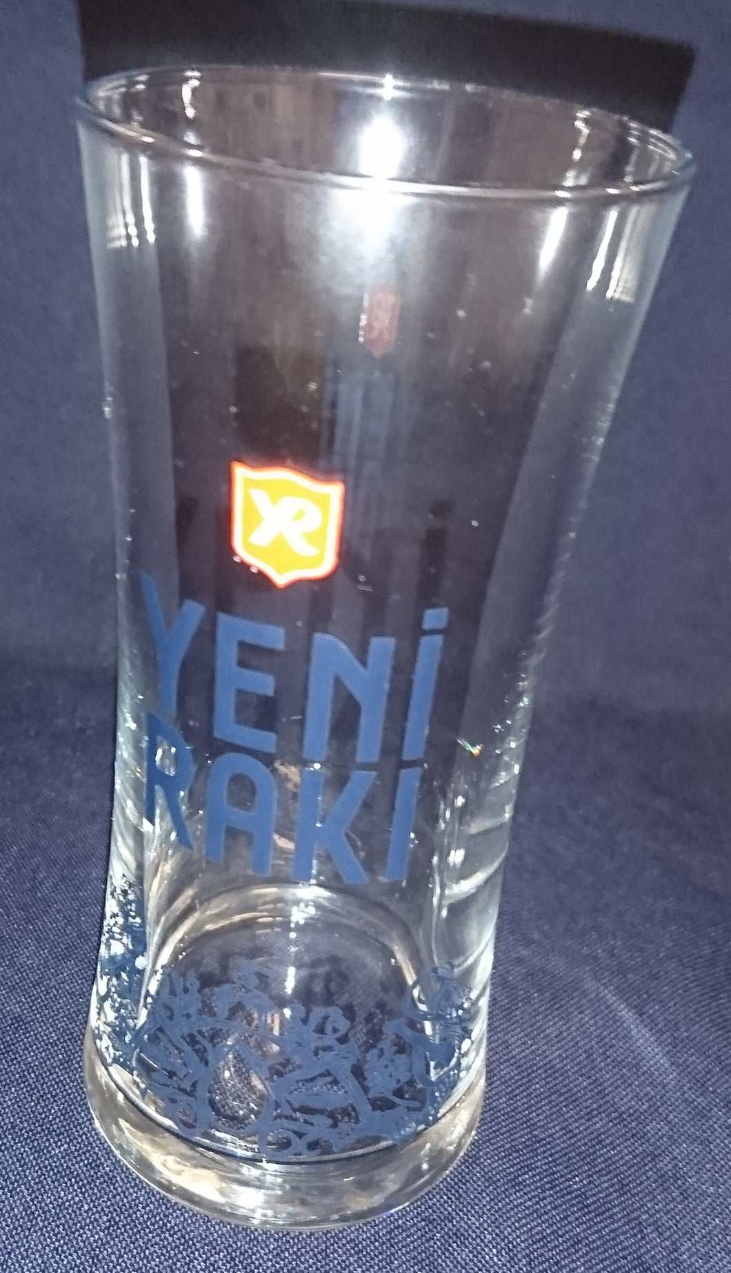 GETRÄNKEGLAS - Hartglas, Mediterrane Landschaft Werbeaufschrift Motiv Dekor
